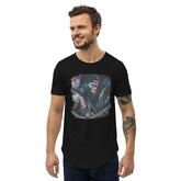 Fingers On Fire, Strings Ablaze Men's Curved Hem T-Shirt - Beyond T-shirts